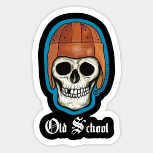 Old School Football Skull Sticker